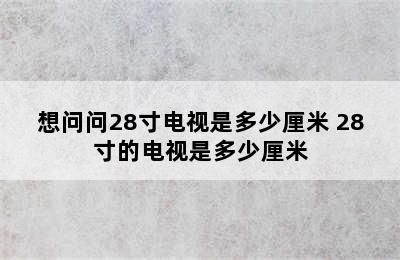 想问问28寸电视是多少厘米 28寸的电视是多少厘米